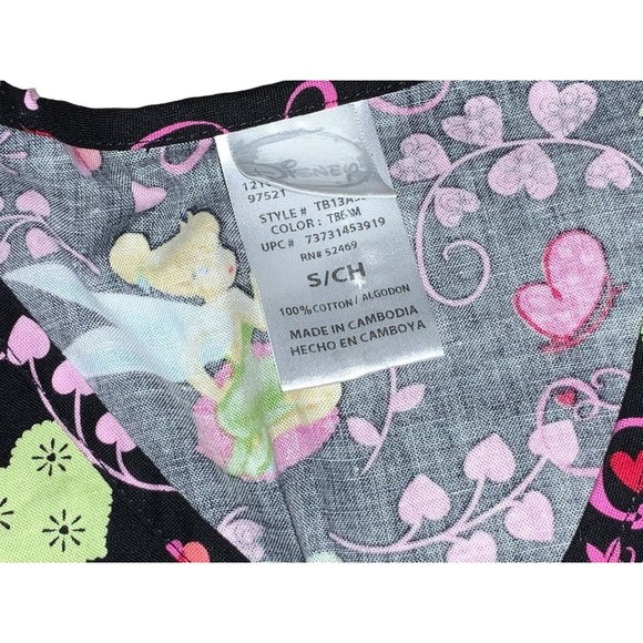 Valentine's Day Scrub Top Disney Tinkerbell size small - Picture 5 of 9